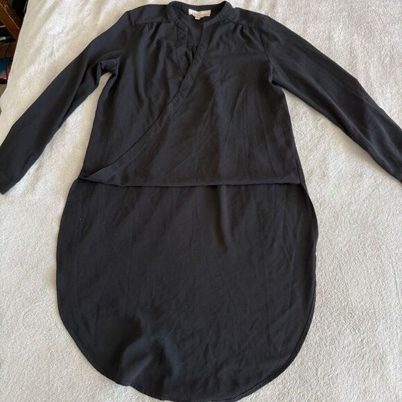 Philosophy Long sleeved Surplice Neck Tunic High-Low Blouse - Picture 16 of 16